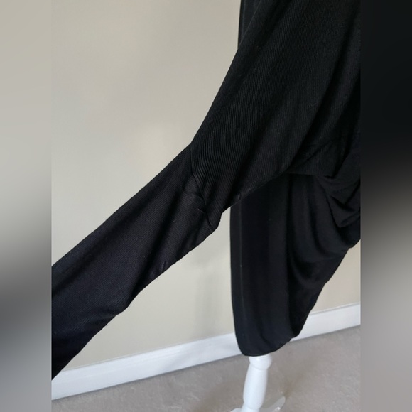 Bordeaux Black Open Front Cocoon Drape Soft Long Sleeve Cardigan Size XS/S EUC - Picture 5 of 6
